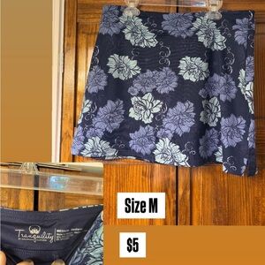 Tranquility by Colorado Clothing Blue Floral Mini Skirt